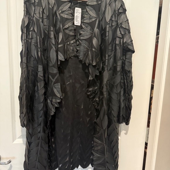 Joseph Ribkoff - black 3D petal jacket - Picture 2 of 7